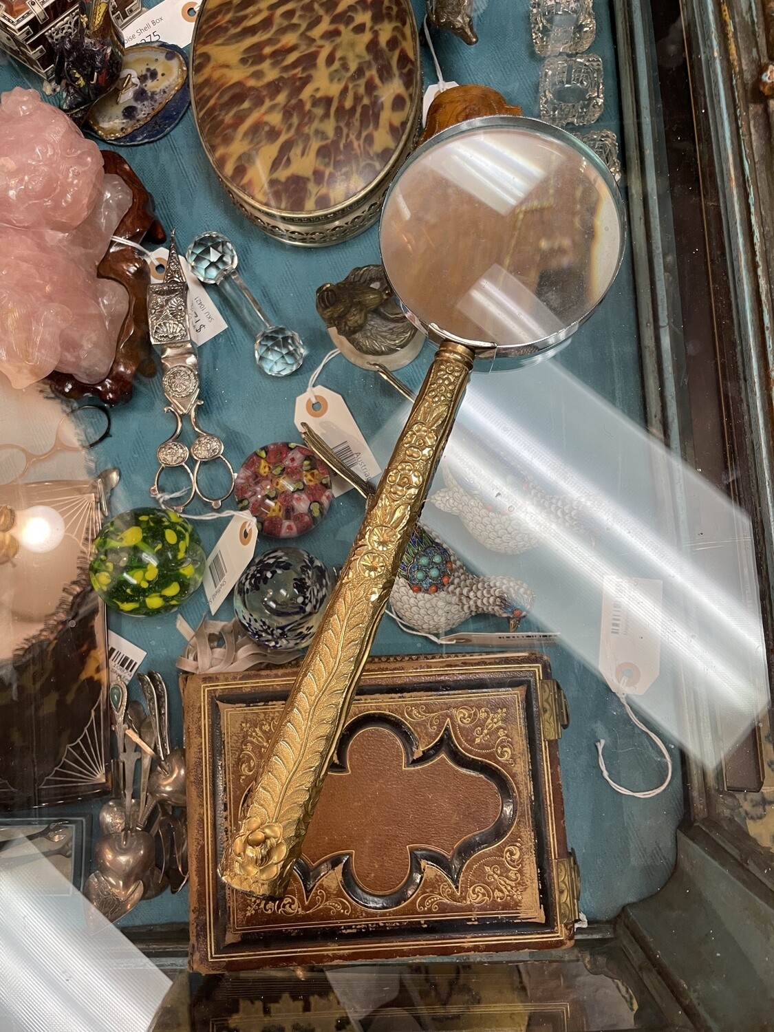 Magnifying Glass with Gilt Metal Handle