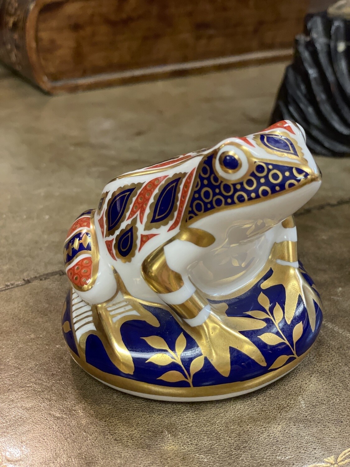 English Royal Crown Derby Old Imari Frog