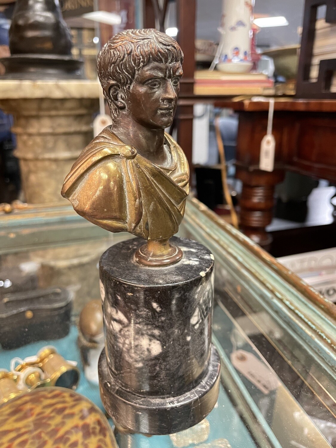 Italian Grand Tour Bronze and Marble Bust
