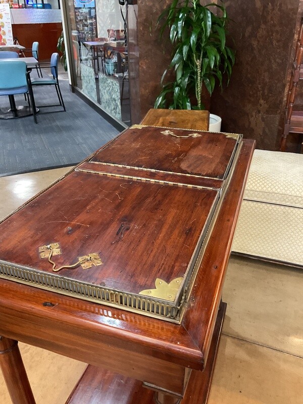 English Regency Mahogany Blooms Box Console Circa 1820