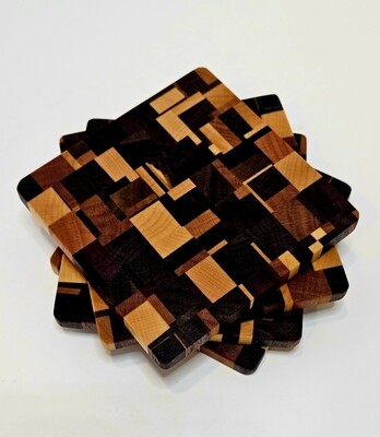 Chaotic End Grain Coasters