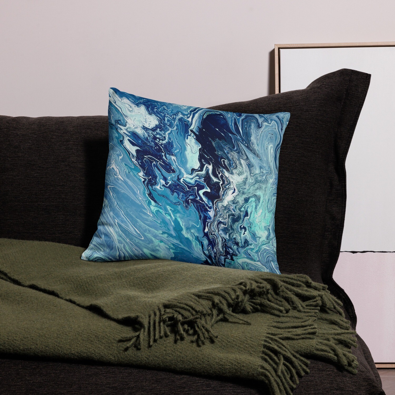 Abstract Wave Cushion