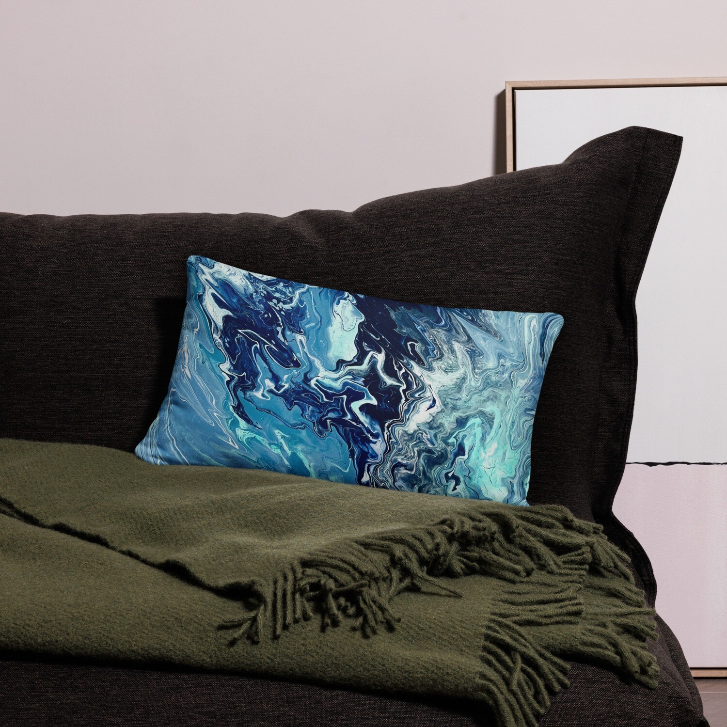 Abstract Wave Cushion