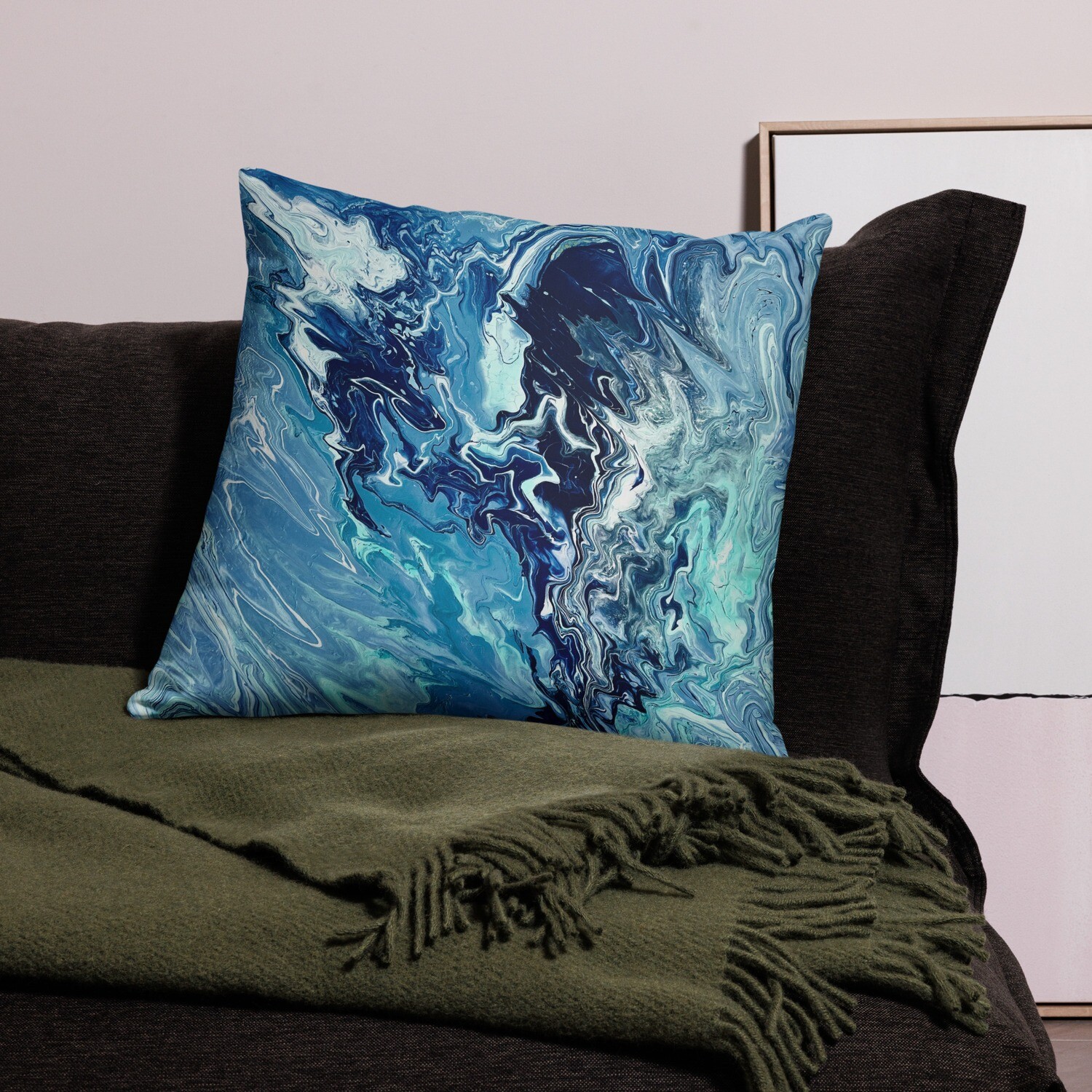 Abstract Wave Cushion