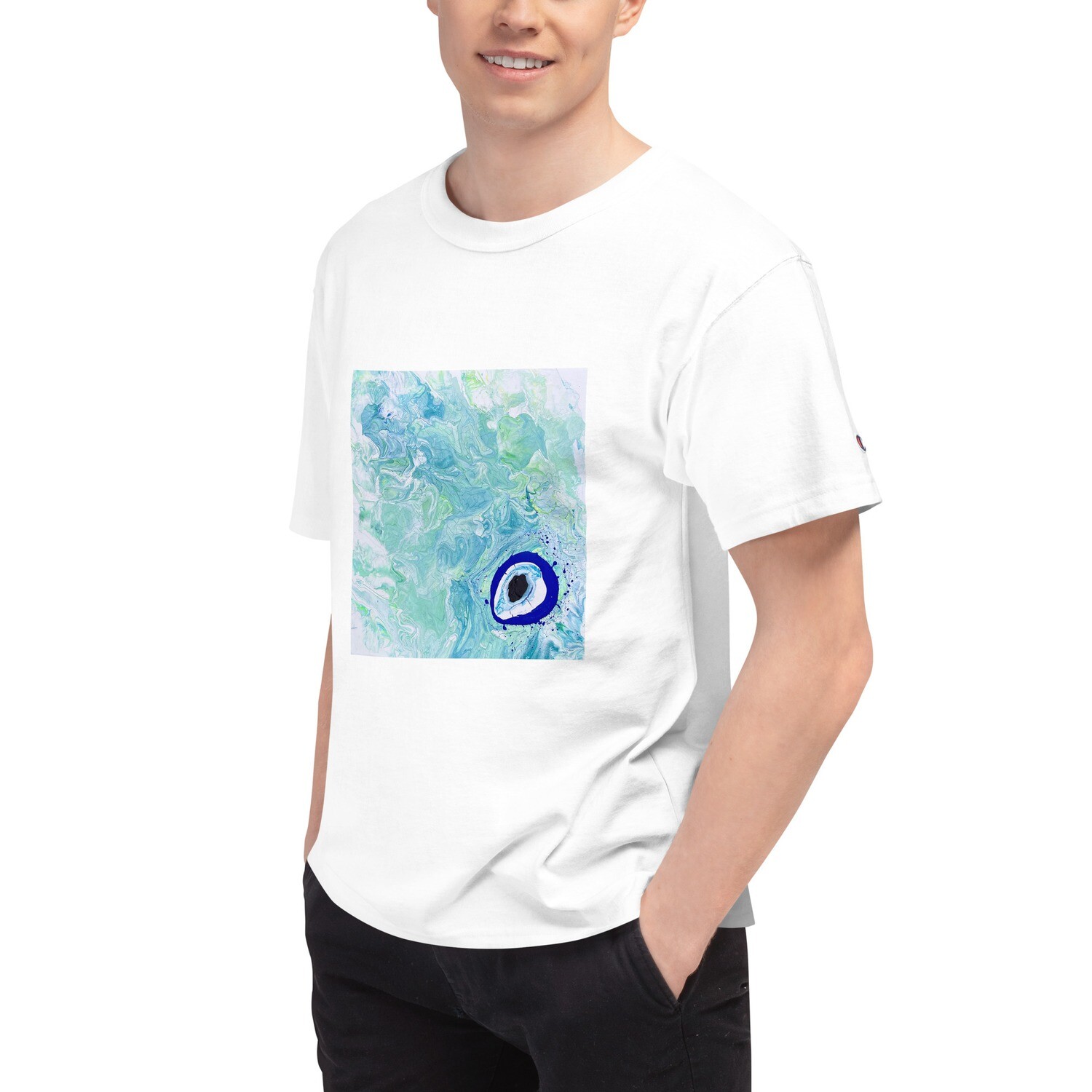 Champion x The Billionaires Daughter Evil Eye Print T shirt