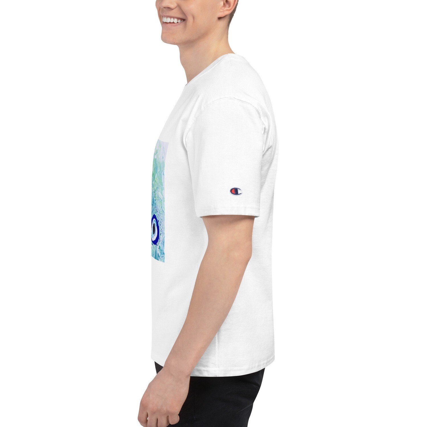 Champion x The Billionaires Daughter Evil Eye Print T shirt
