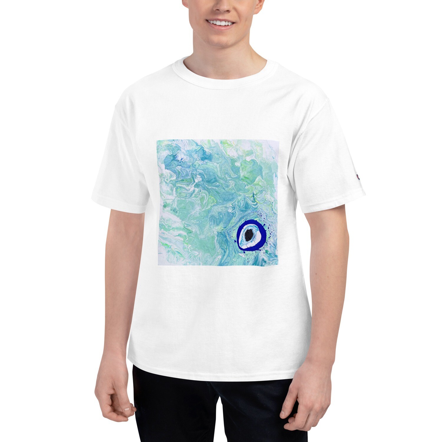 Champion x The Billionaires Daughter Evil Eye Print T shirt