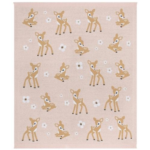 Living Textiles Baby Blanket Blush Fawn