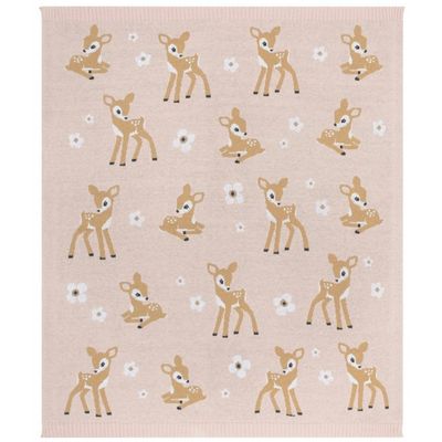 Living Textiles Baby Blanket Blush Fawn