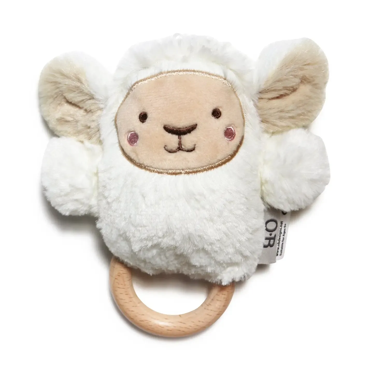 OB Designs Lee Lamb Soft Rattle Toy 17cm