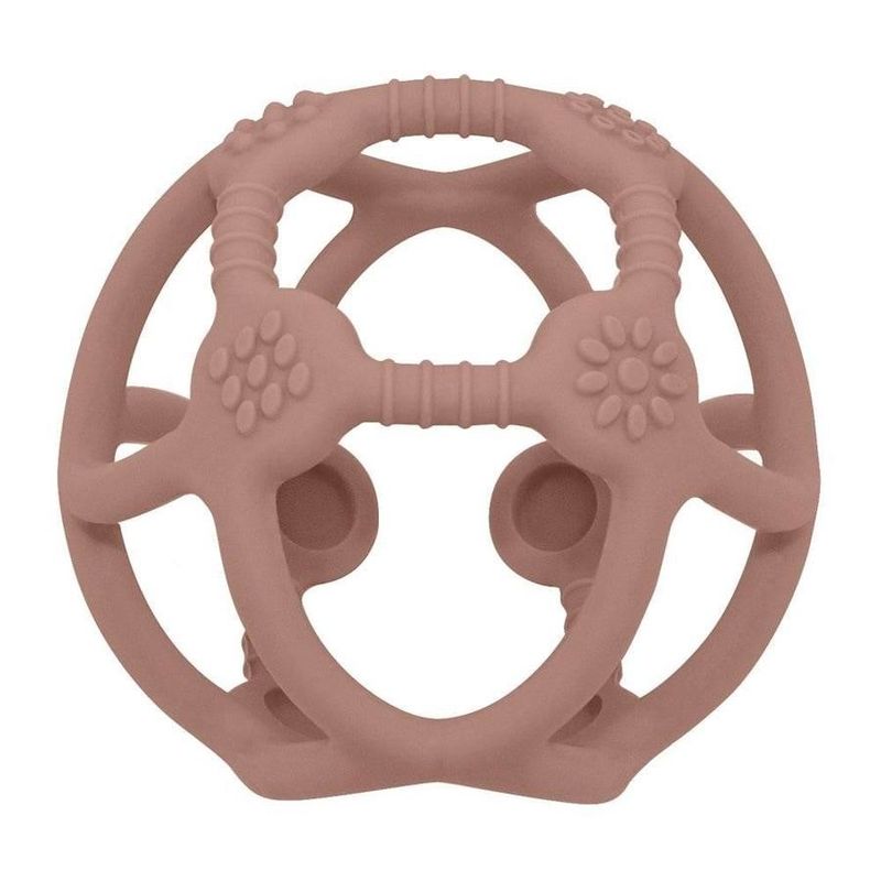 Living Textiles Playground Silicone Teething Ball - Rose