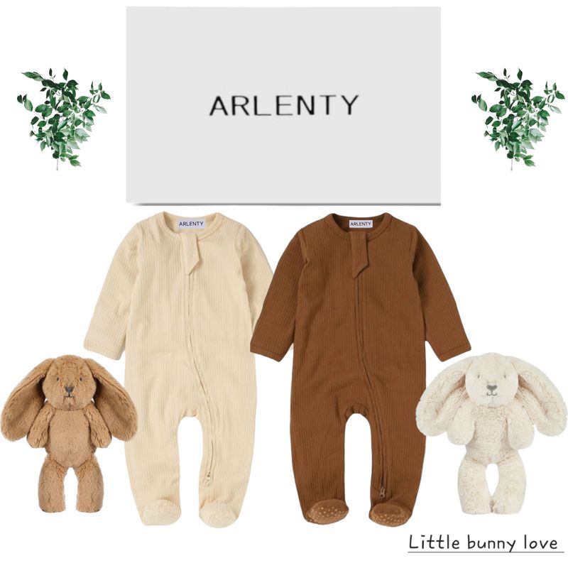 Little Bunny Love Baby Gift Set – Organic Rompers &amp; Plush Bunny Toys