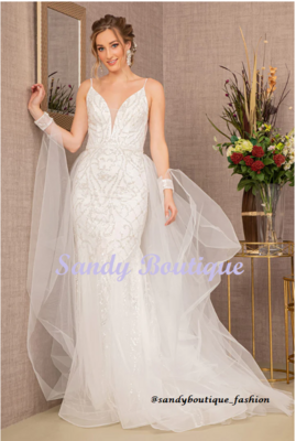 Embellished Sleeveless Wedding Gown