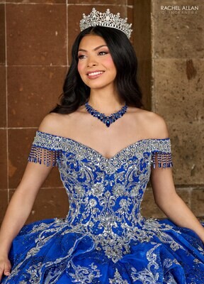 SB3128  SAGE TULLE, GLITTER TULLE, APPLIQUE, BEADING