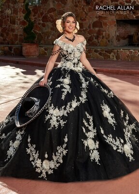 SQ3117 TULLE, GLITTER TULLE, EMBROIDERY, 3D FLOWERS, BEADING Available In: BLACK SILVER, RED GOLD, ROYAL GOLD