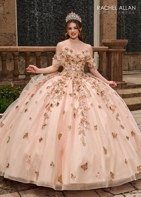 RQ3120 TULLE, EMBROIDERY, GLITTER, BEADING, 3D FLOWERS Available In BLUSH ROSE GOLD, SAGE