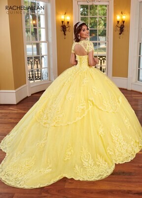 ​RQ3108 TULLE, GLITTER TULLE, SEQUIN EMBROIDERY, BEADING Available In CHAMPAGNE GOLD, YELLOW