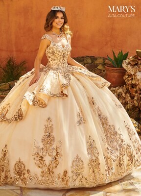 ​MQ3093 Glitter Tulle, Tulle, Lace, Sequin Applique, Beading Available In CHAMPAGNE ROSE GOLD, NAVY ROSE GOLD