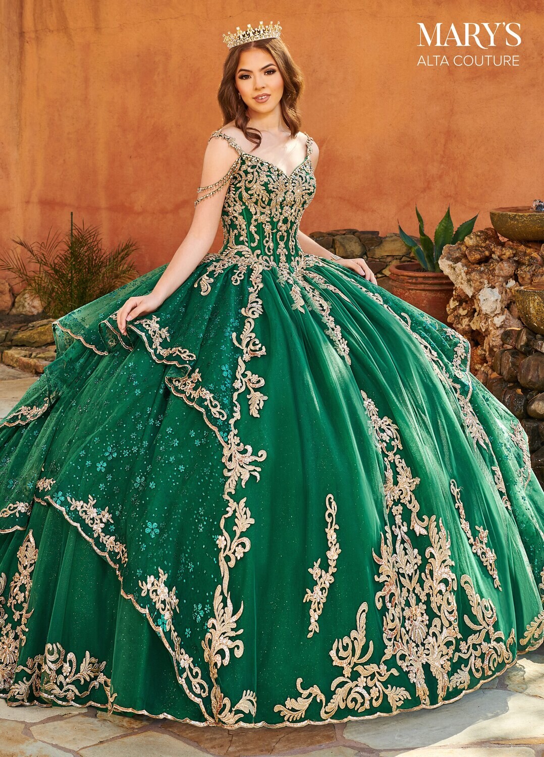 ​MQ3094 Glitter Tulle, Tulle, Applique, Beading Available In Black Silver, Emerald Rose Gold