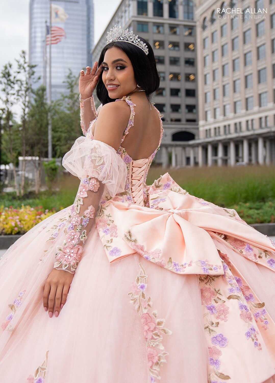 ​RQ2182 TULLE, GLITTER TULLE, APPLIQUE, BEADING Available In BLUSH MULTI, SAGE MULTI