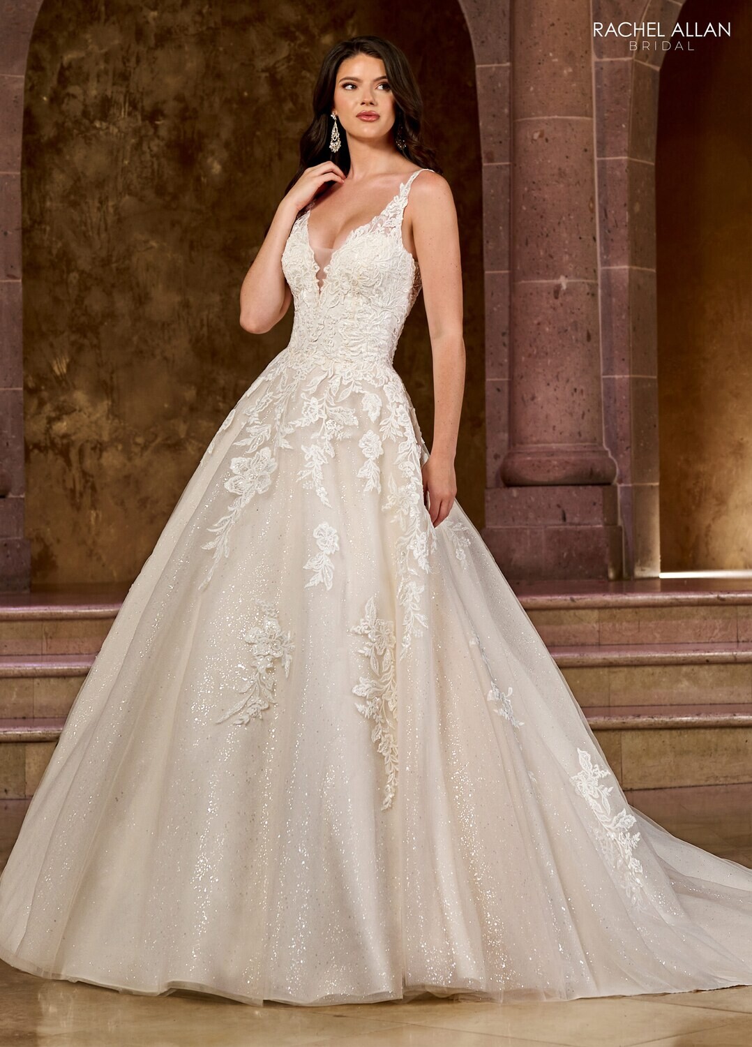 ​RB5037 TULLE, GLITTER TULLE, APPLIQUE, Available In BEADING IVORY, IVORY CHAMPAGNE, WHITE