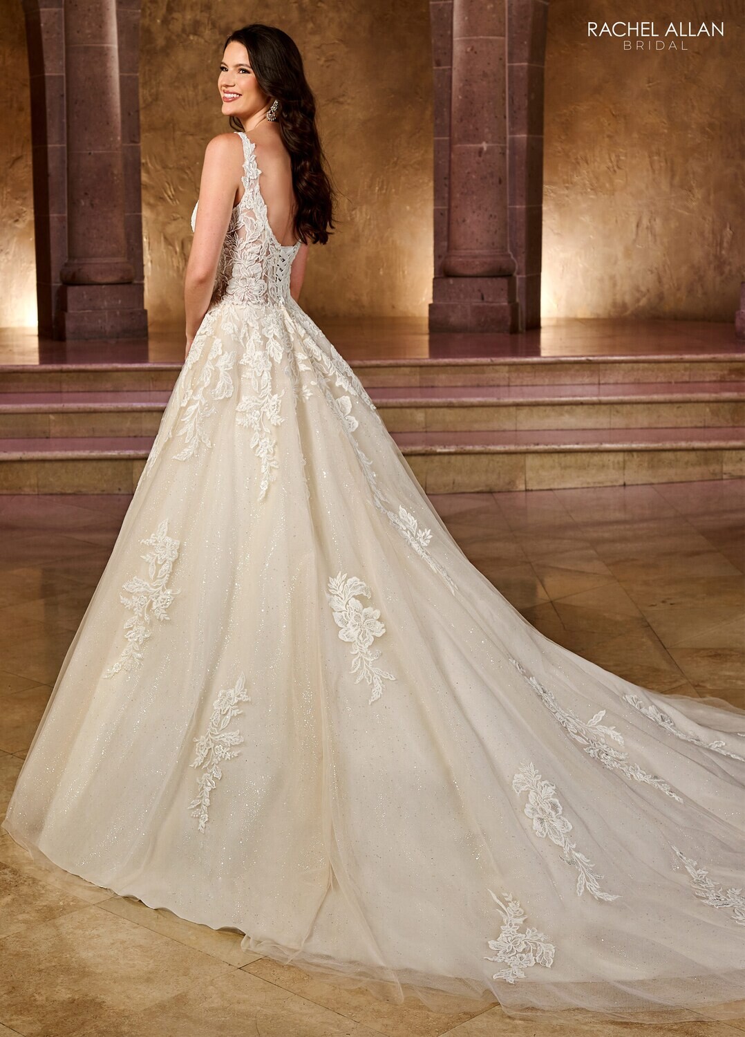 ​RB5037 TULLE, GLITTER TULLE, APPLIQUE, Available In BEADING IVORY, IVORY CHAMPAGNE, WHITE