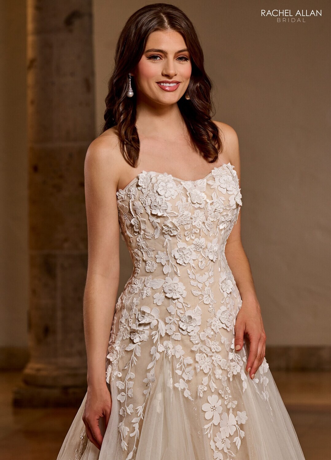 ​RB5042 TULLE, GLITTER TULLE, APPLIQUE, BEADING Available In: IVORY, IVORY CHAMPAGNE, WHITE