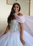 ​RQ1130 TULLE, GLITTER TULLE, BEADING Available In: BRIGHT PINK, CORAL, LILAC LIGHT BLUE, SAGE