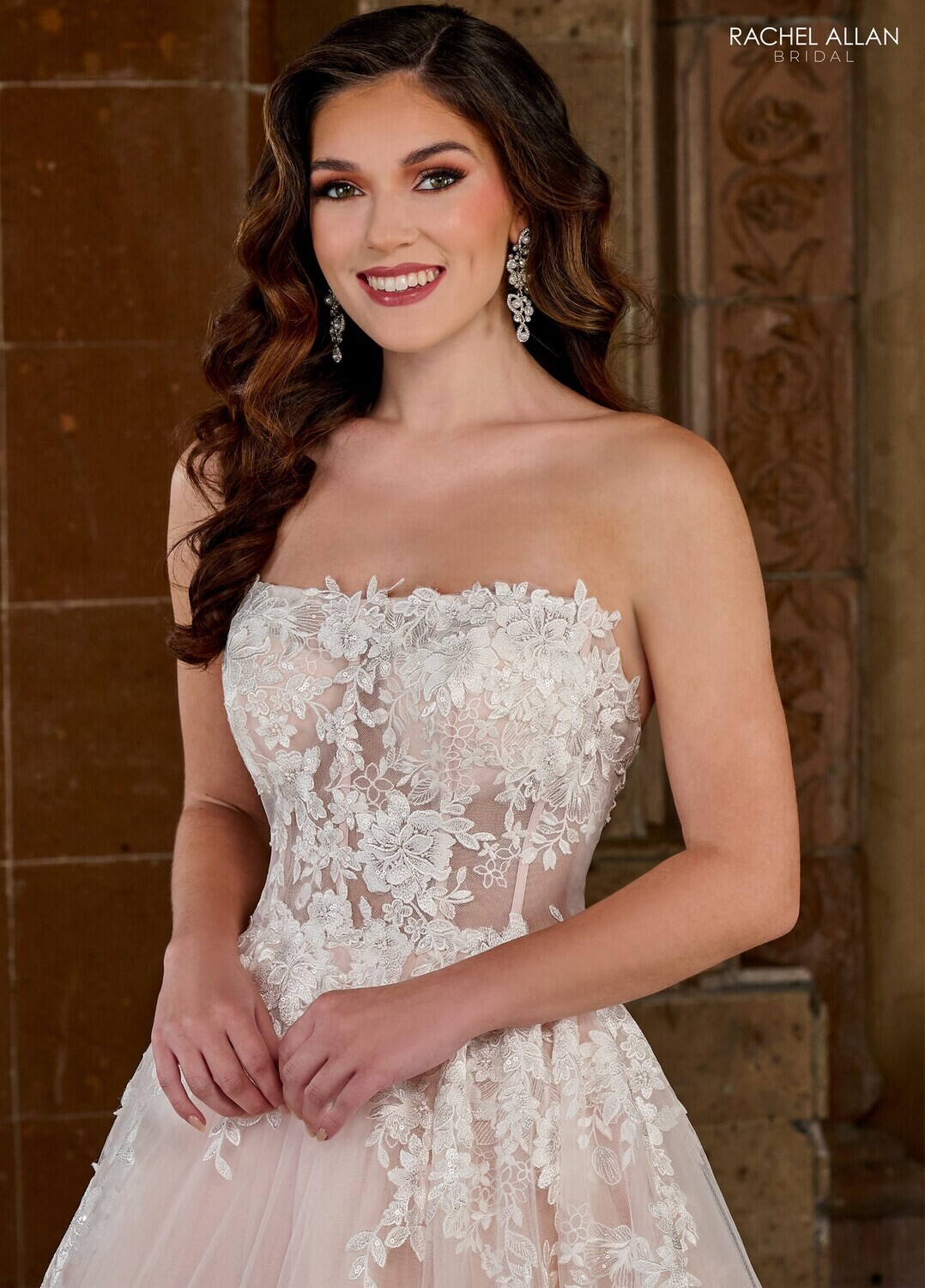 RB5054 TULLE, APPLIQUE, BEADING Available In: 	IVORY, IVORY BLUSH PINK, WHITE
