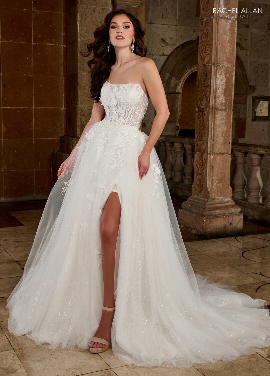 RB5053 TULLE, SEQUIN TULLE, EMBROIDERY, Available In: 	IVORY, IVORY BLUSH MULTI