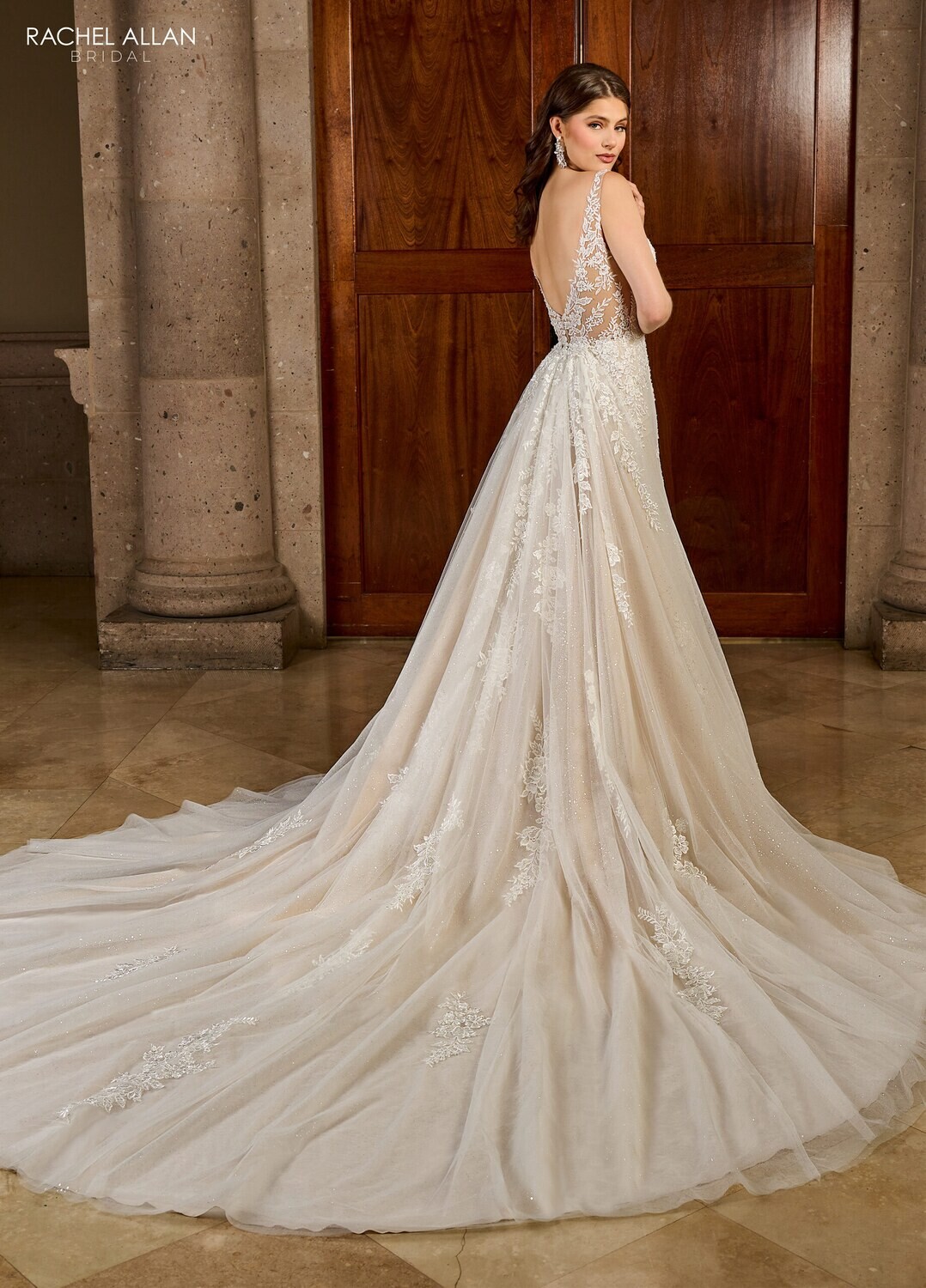 ​RB5052 TULLE, GLITTER TULLE, APPLIQUE, BEADING Available In: IVORY, IVORY LIGHT RUM PINK, WHITE