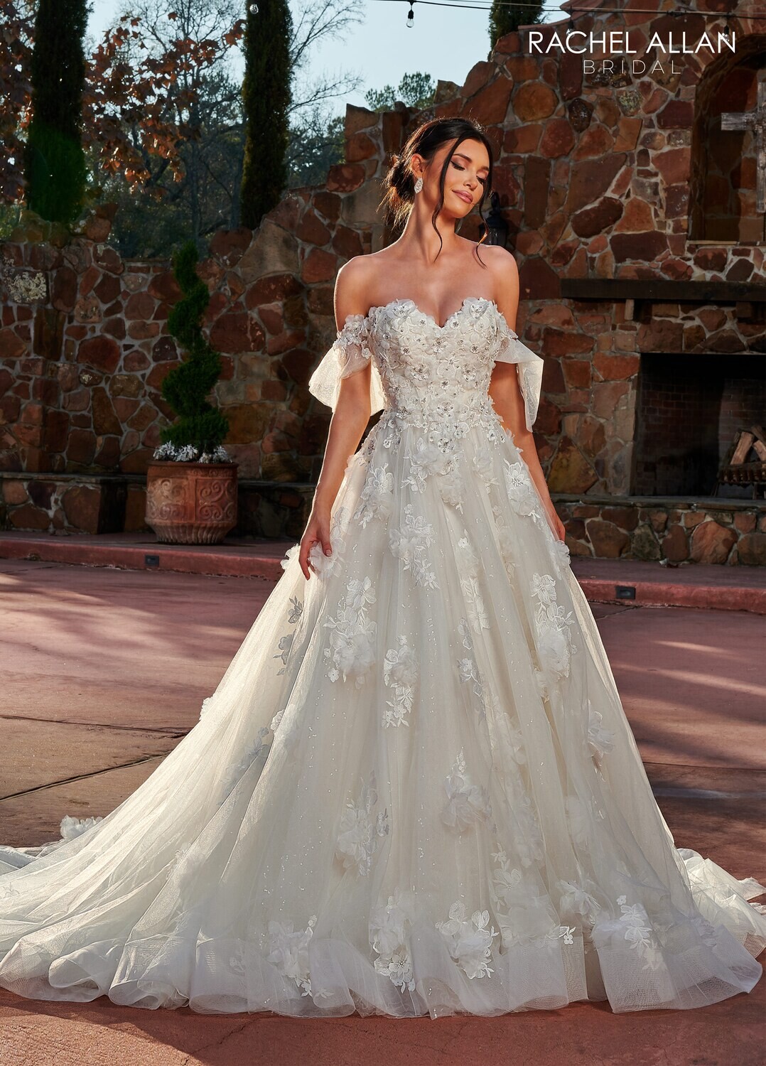 ​RB5025 TULLE, SEQUIN TULLE, APPLIQUE, 3D FLOWERS, BEADING Available In: IVORY, WHITE