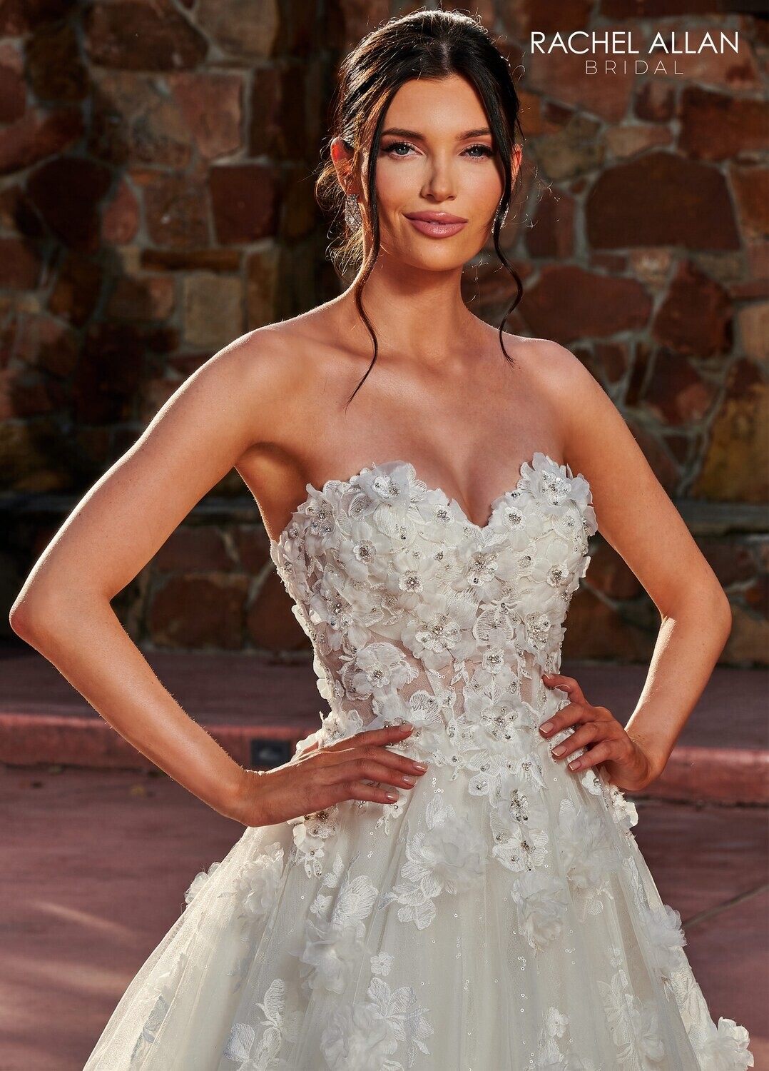 ​RB5025 TULLE, SEQUIN TULLE, APPLIQUE, 3D FLOWERS, BEADING Available In: IVORY, WHITE