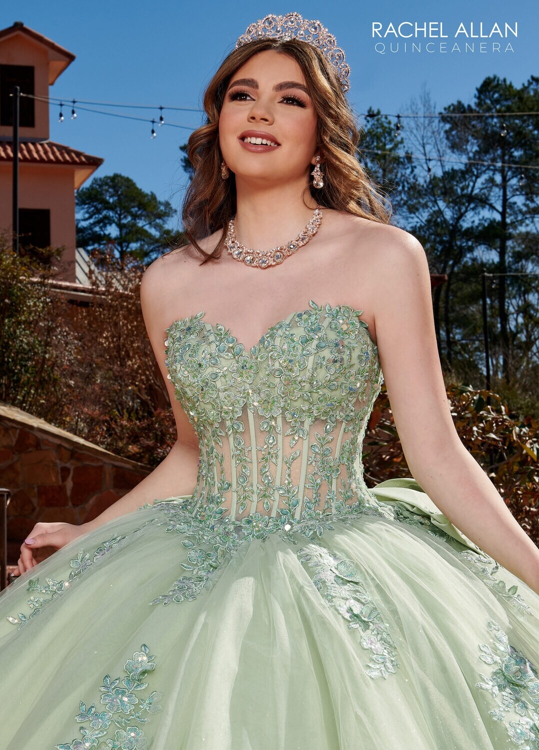 ​RQ2171 TULLE, GLITTER TULLE, APPLIQUE, BEADING, FEATHERS SAGE, WINE