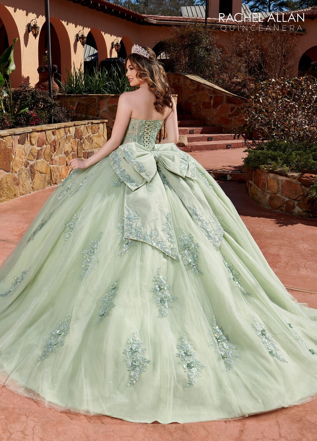 ​RQ2171 TULLE, GLITTER TULLE, APPLIQUE, BEADING, FEATHERS SAGE, WINE