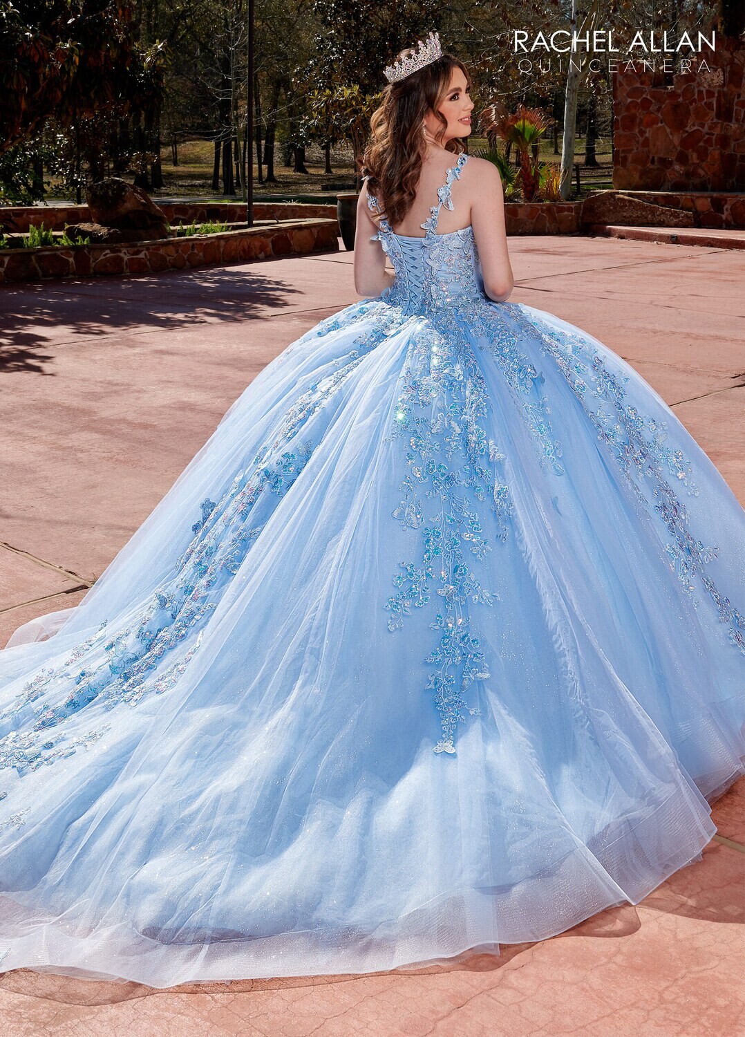 ​RQ2172 TULLE, GLITTER TULLE, APPLIQUE, BEADING LIGHT BLUE, LILAC