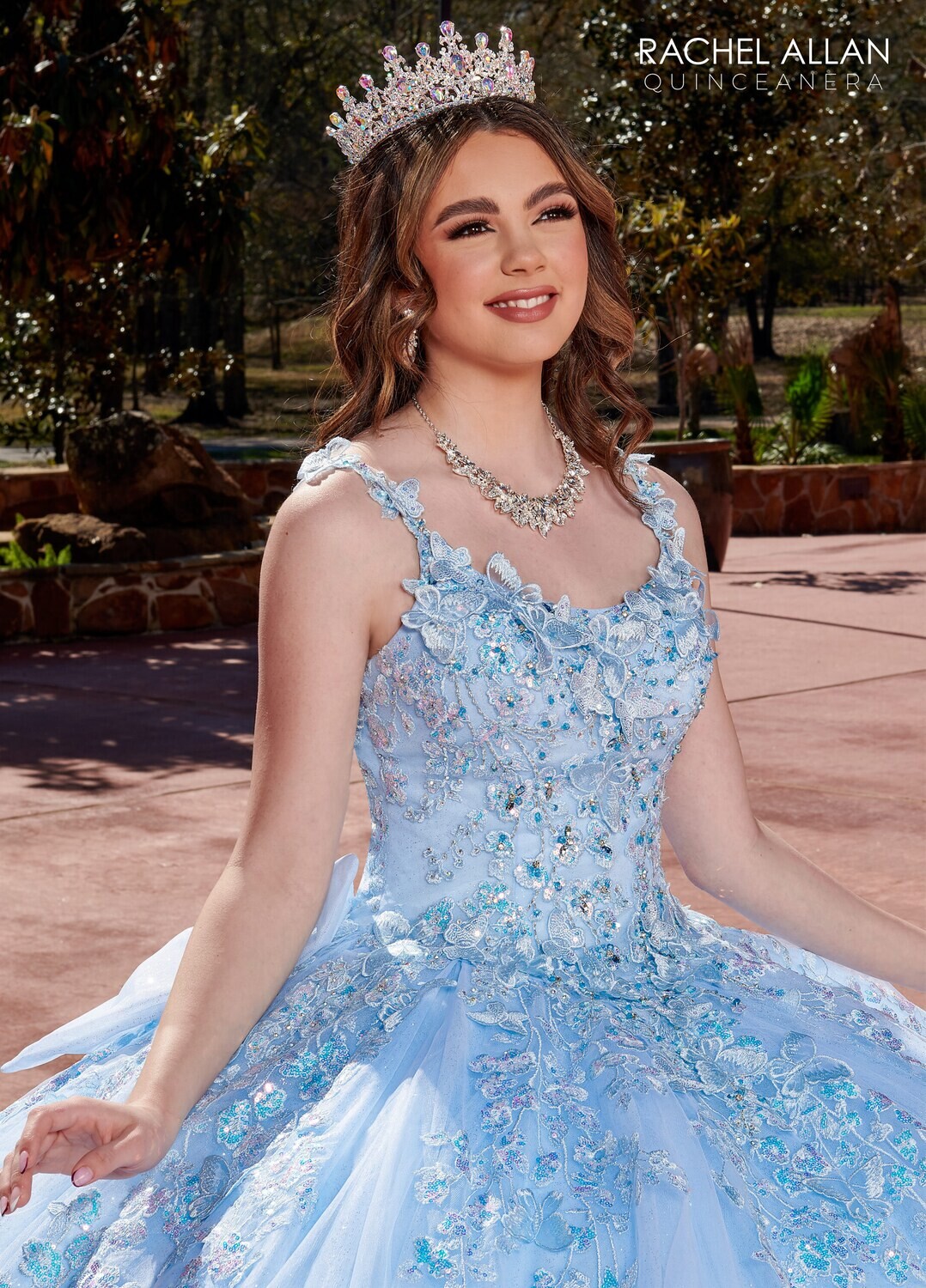 ​RQ2172 TULLE, GLITTER TULLE, APPLIQUE, BEADING LIGHT BLUE, LILAC