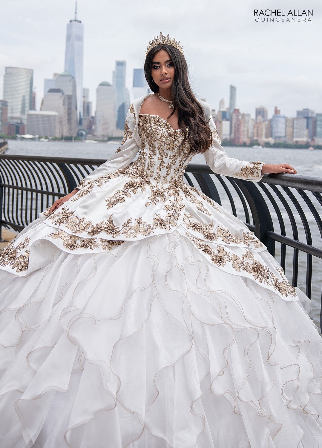 ​RQ5001 SATIN, ORGANZA, APPLIQUE, BEADING Available In: RED GOLD, WHITE GOLD