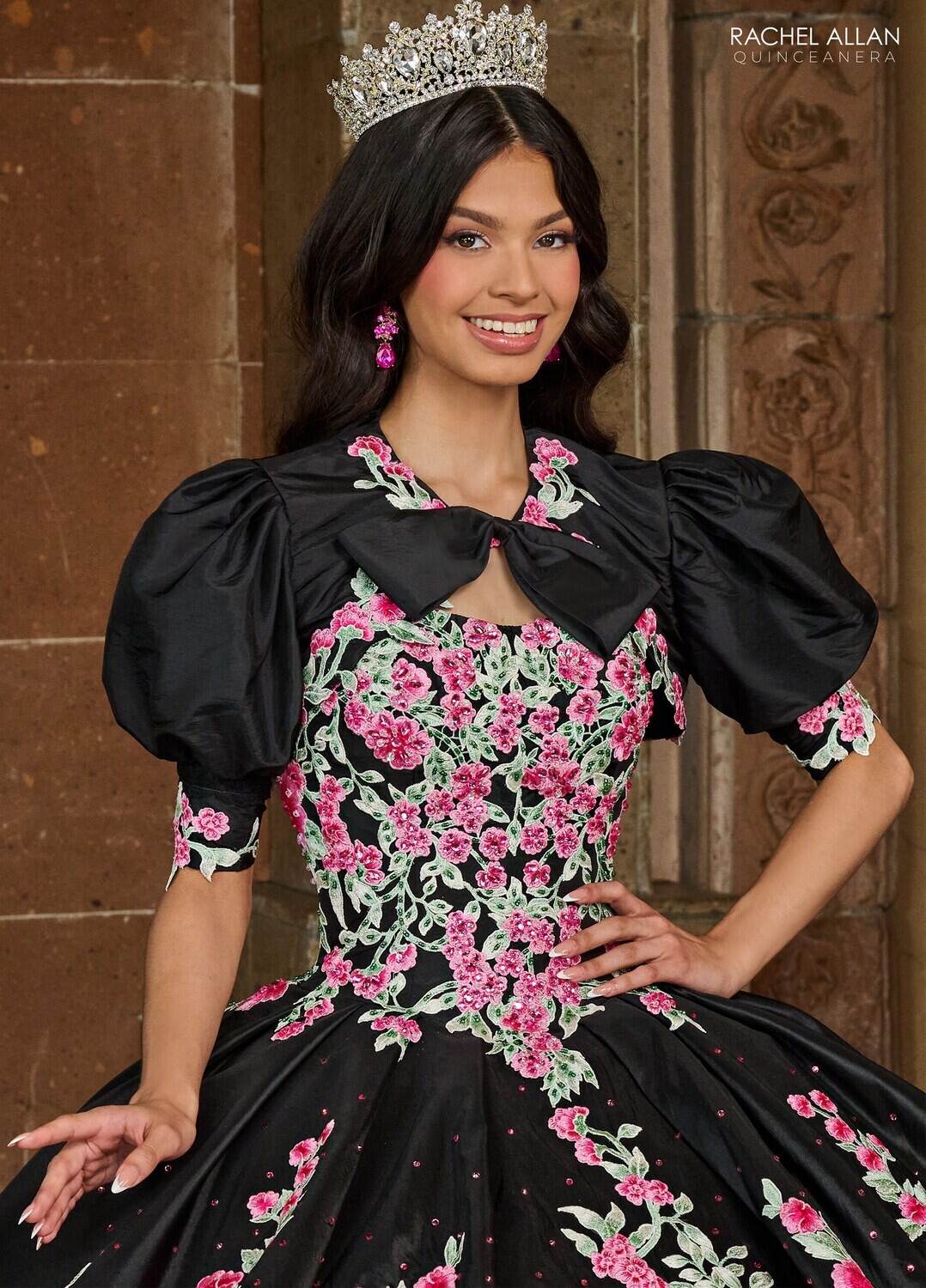 ​RQ5002 TAFFETA, LACE, APPLIQUE, BEADING Available In: BLACK MULTI, SAGE MULTI, WHITE MULTI