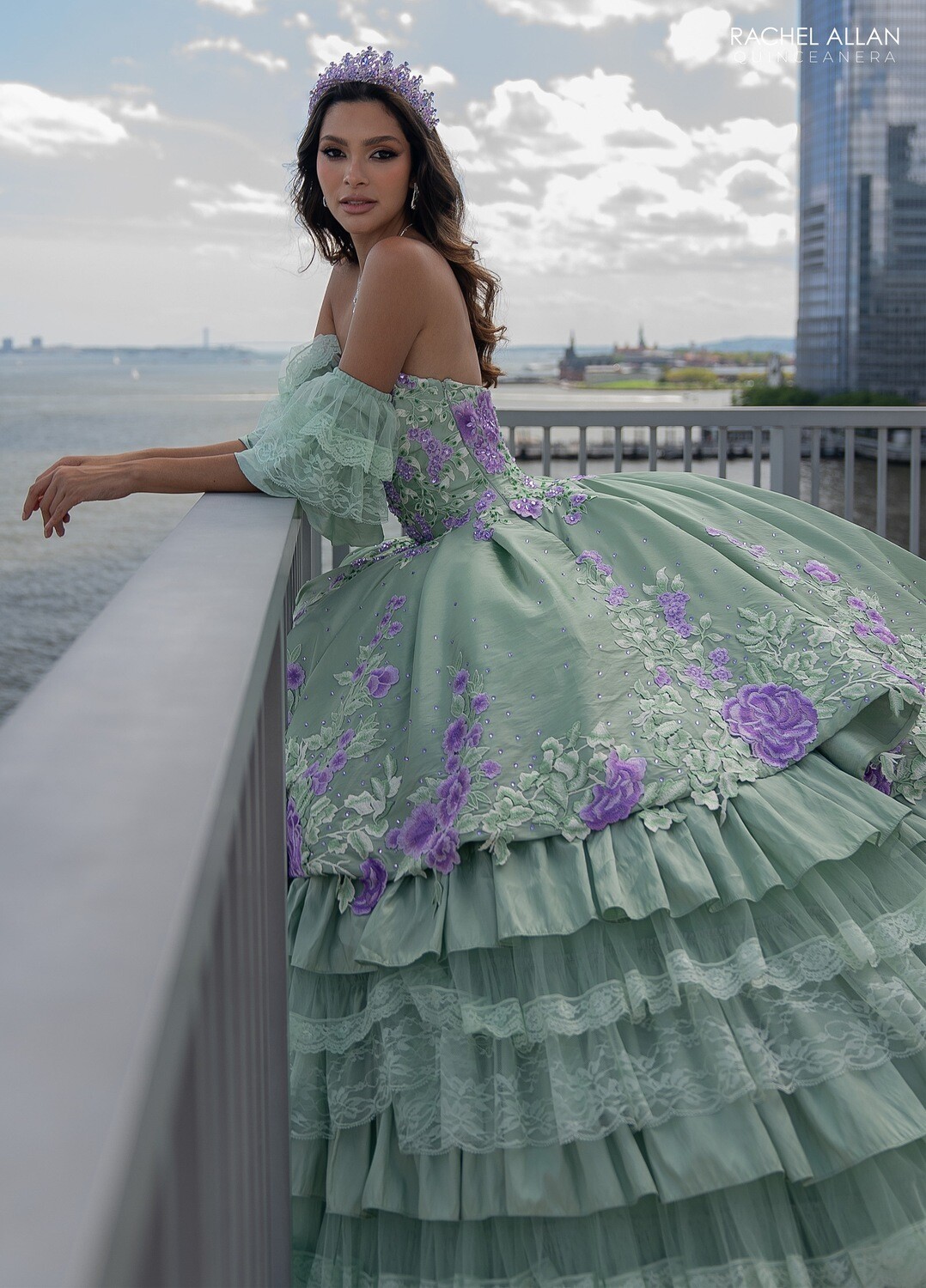 ​RQ5002 TAFFETA, LACE, APPLIQUE, BEADING Available In: BLACK MULTI, SAGE MULTI, WHITE MULTI