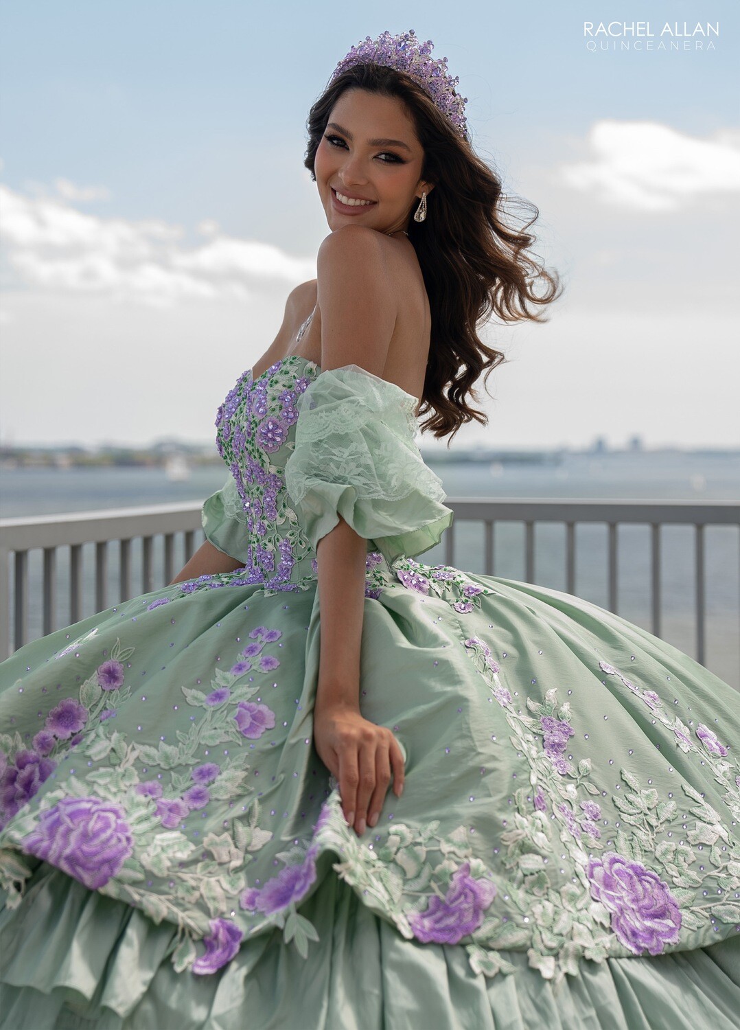 ​RQ5002 TAFFETA, LACE, APPLIQUE, BEADING Available In: BLACK MULTI, SAGE MULTI, WHITE MULTI