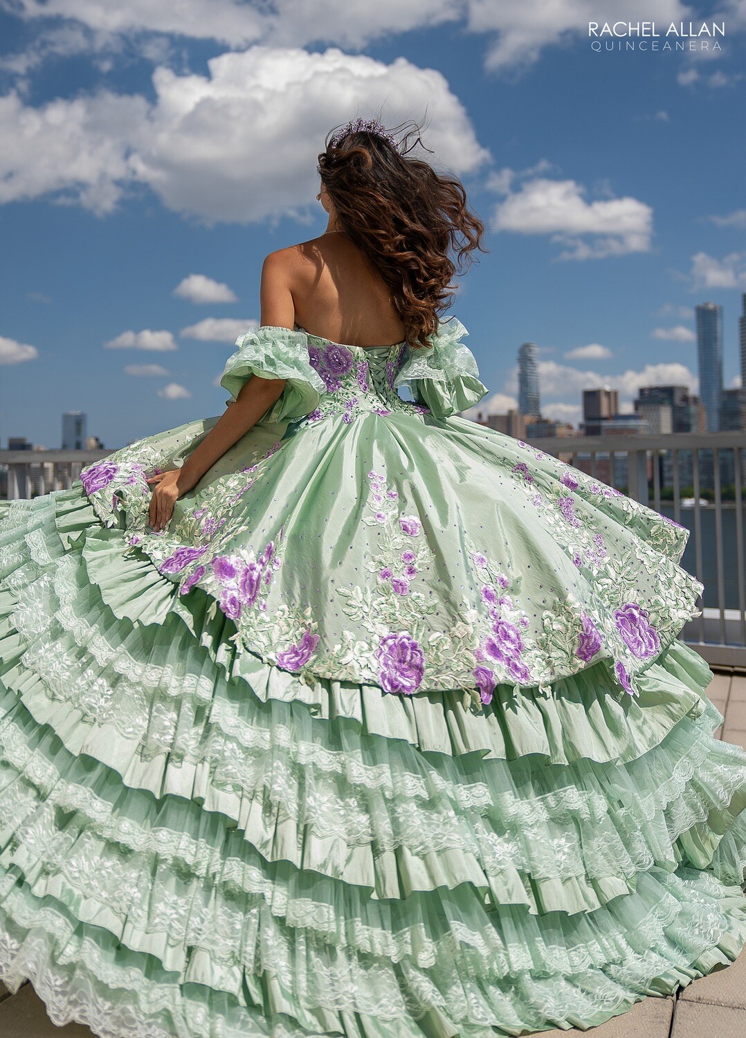 ​RQ5002 TAFFETA, LACE, APPLIQUE, BEADING Available In: BLACK MULTI, SAGE MULTI, WHITE MULTI