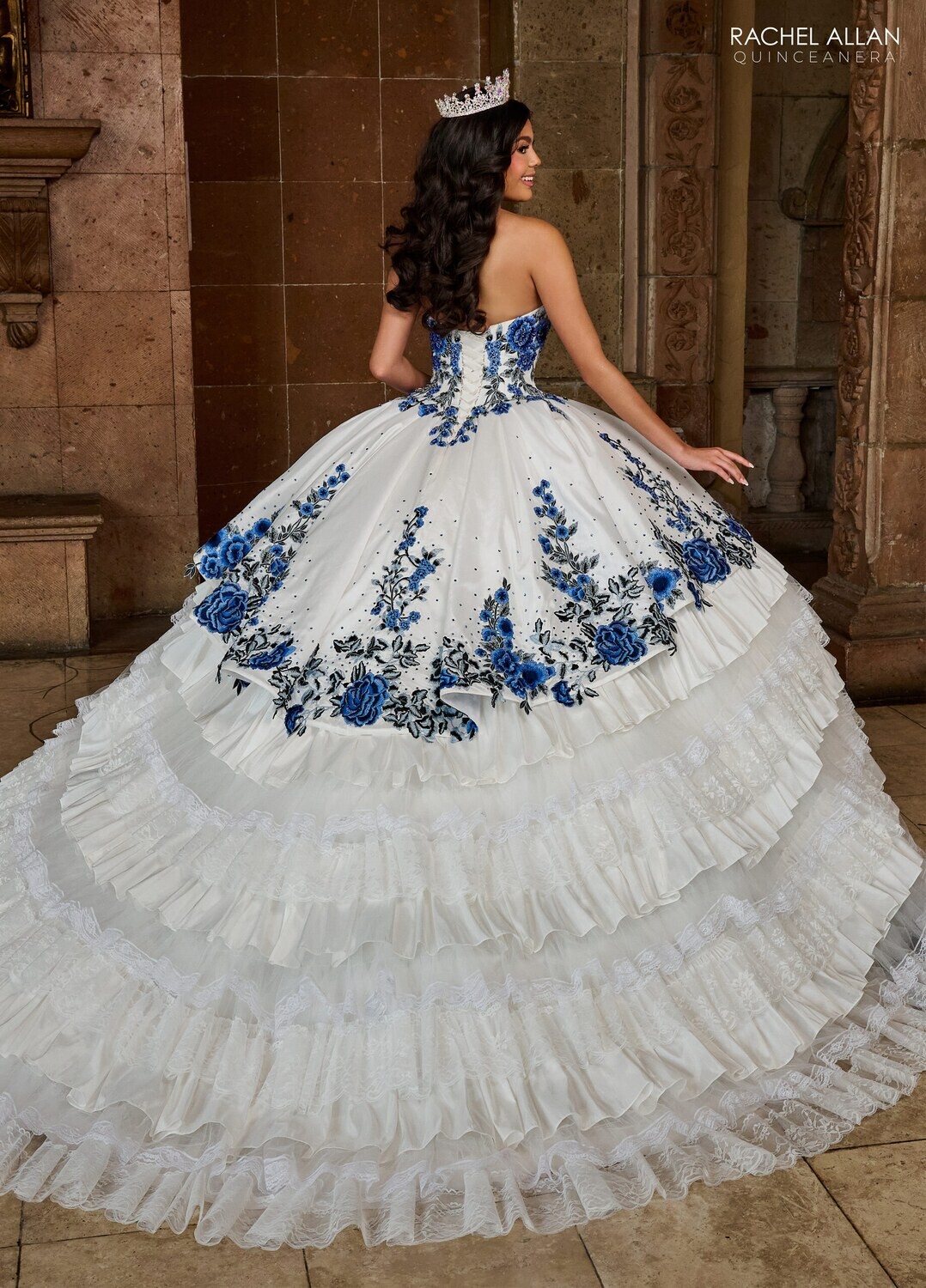 ​RQ5002 TAFFETA, LACE, APPLIQUE, BEADING Available In: BLACK MULTI, SAGE MULTI, WHITE MULTI