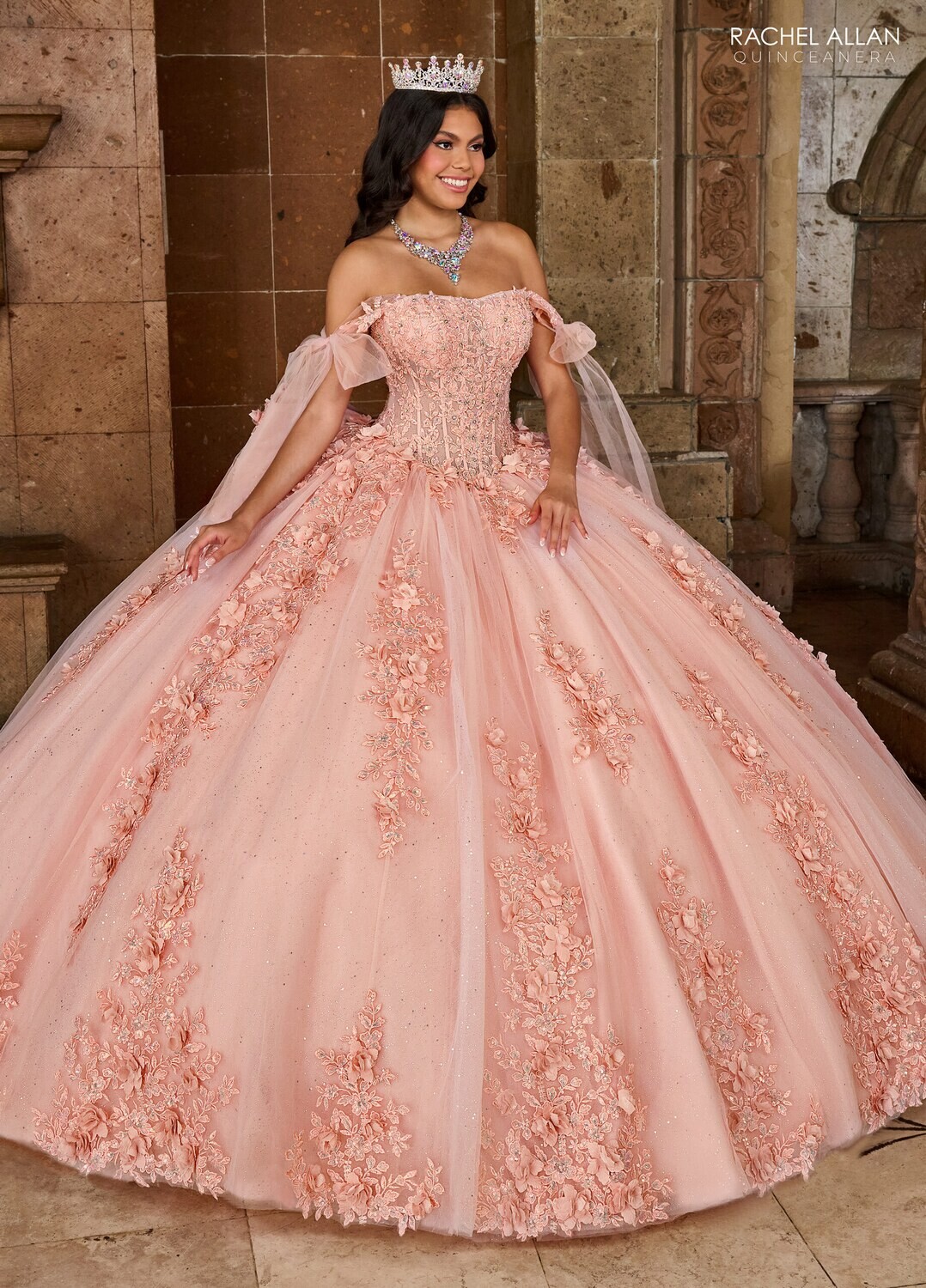 RQ1132 Available In: BLUSH, SAGE LILAC, SKY BLUE Fabric: TULLE, GLITTER TULLE, APPLIQUE, BEADING, 3D FLOWERS