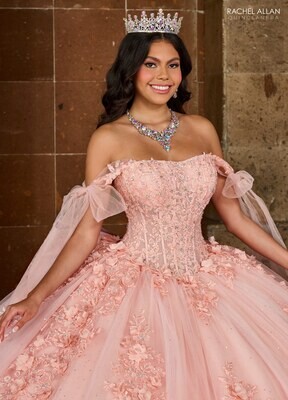 RQ1132 Available In: BLUSH, SAGE LILAC, SKY BLUE Fabric: TULLE, GLITTER TULLE, APPLIQUE, BEADING, 3D FLOWERS