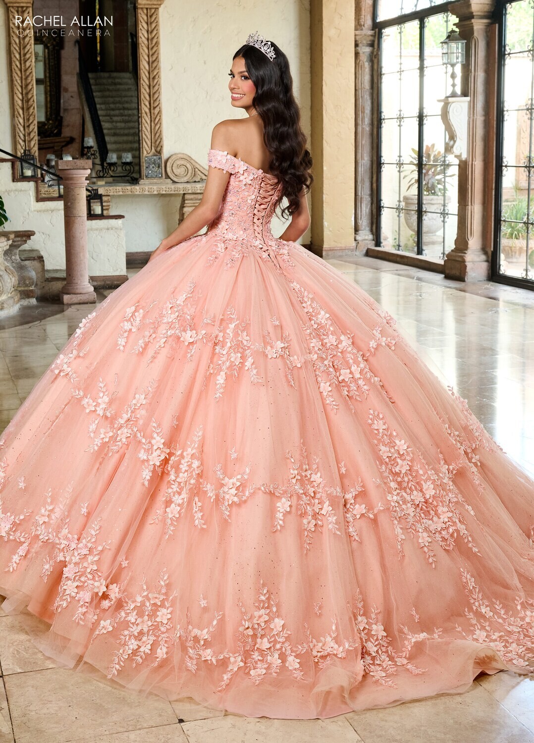 ​RQ1134 Fabric: TULLE, GLITTER TULLE, APPLIQUE, BEADING, 3D FLOWERS Available In: BLUSH, LILAC, SAGE