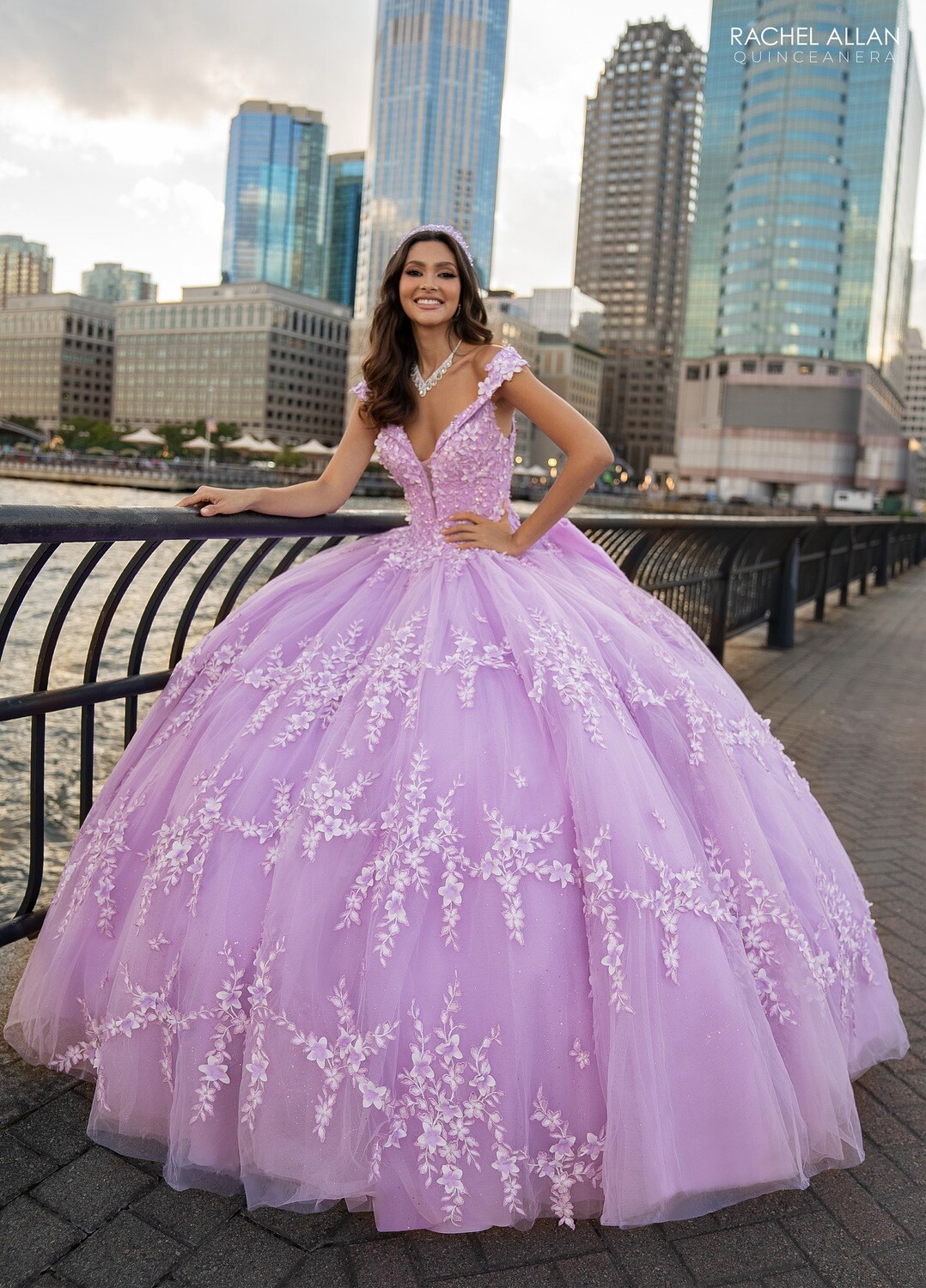 ​RQ1134 Fabric: TULLE, GLITTER TULLE, APPLIQUE, BEADING, 3D FLOWERS Available In: BLUSH, LILAC, SAGE