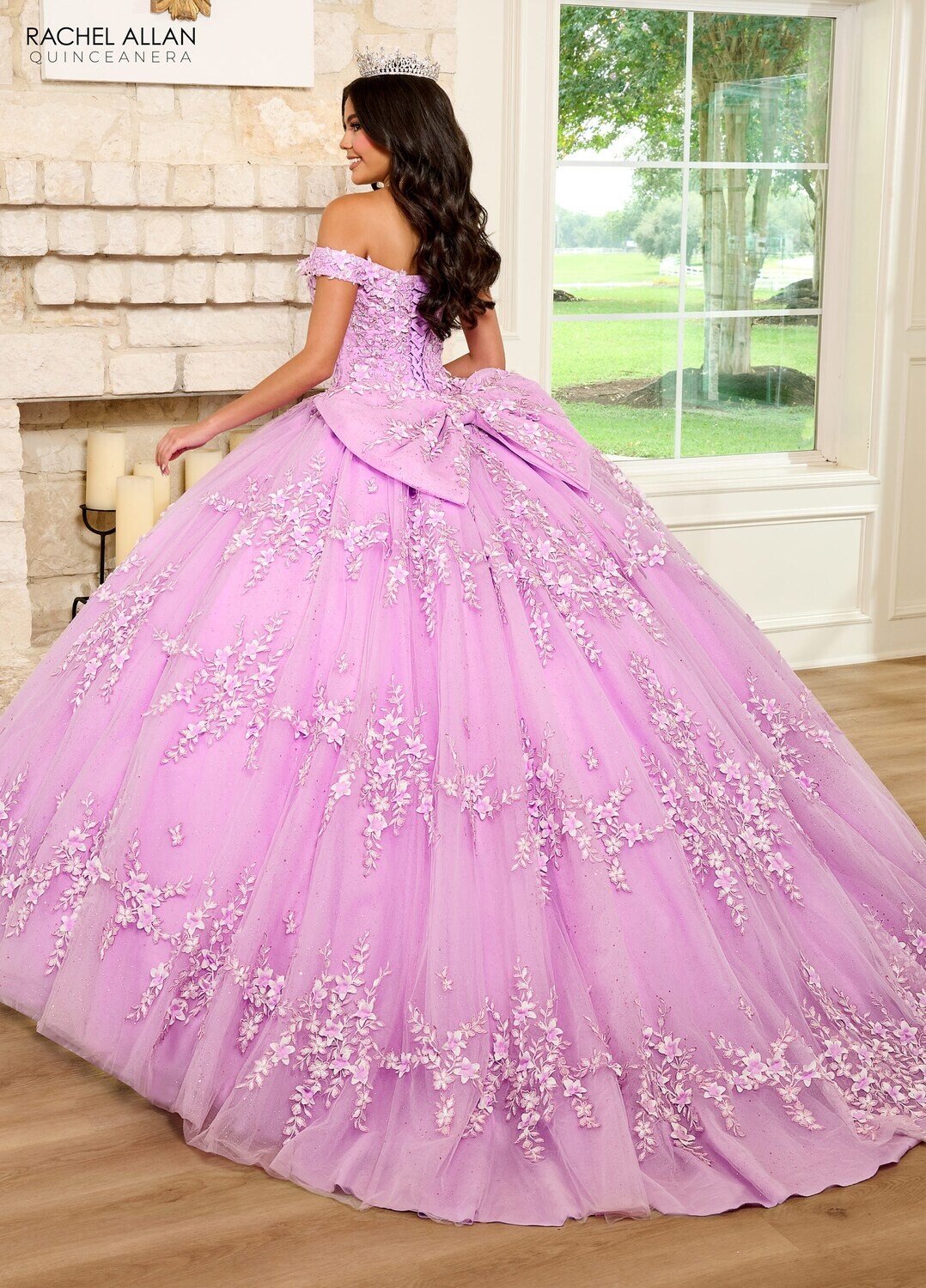 ​RQ1134 Fabric: TULLE, GLITTER TULLE, APPLIQUE, BEADING, 3D FLOWERS Available In: BLUSH, LILAC, SAGE