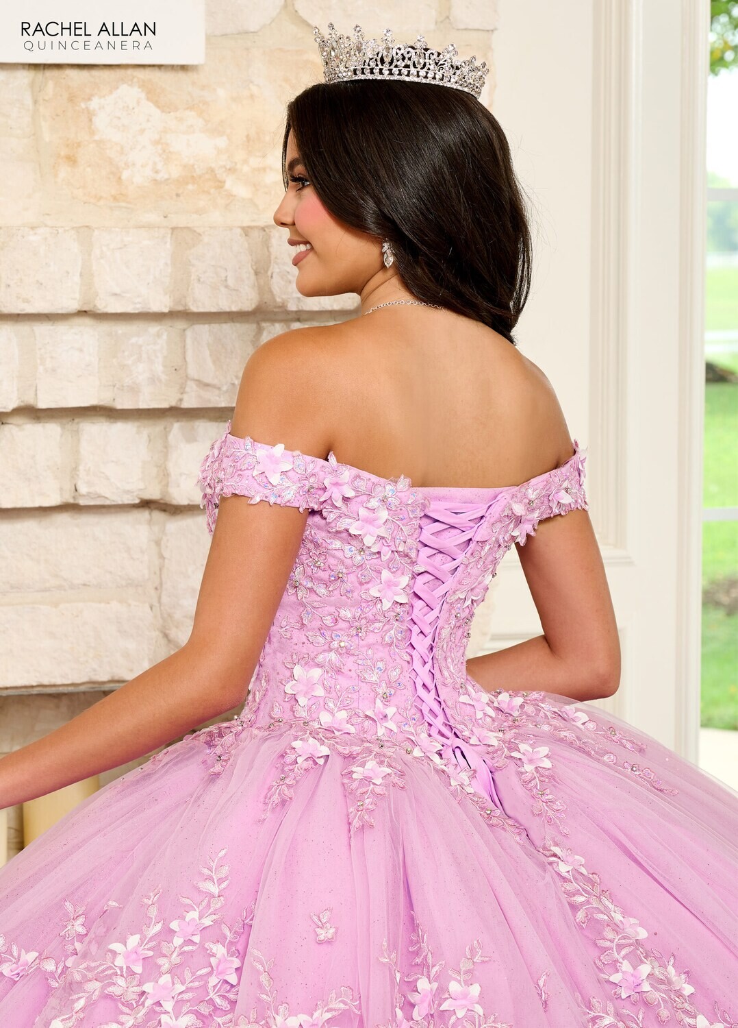 ​RQ1134 Fabric: TULLE, GLITTER TULLE, APPLIQUE, BEADING, 3D FLOWERS Available In: BLUSH, LILAC, SAGE