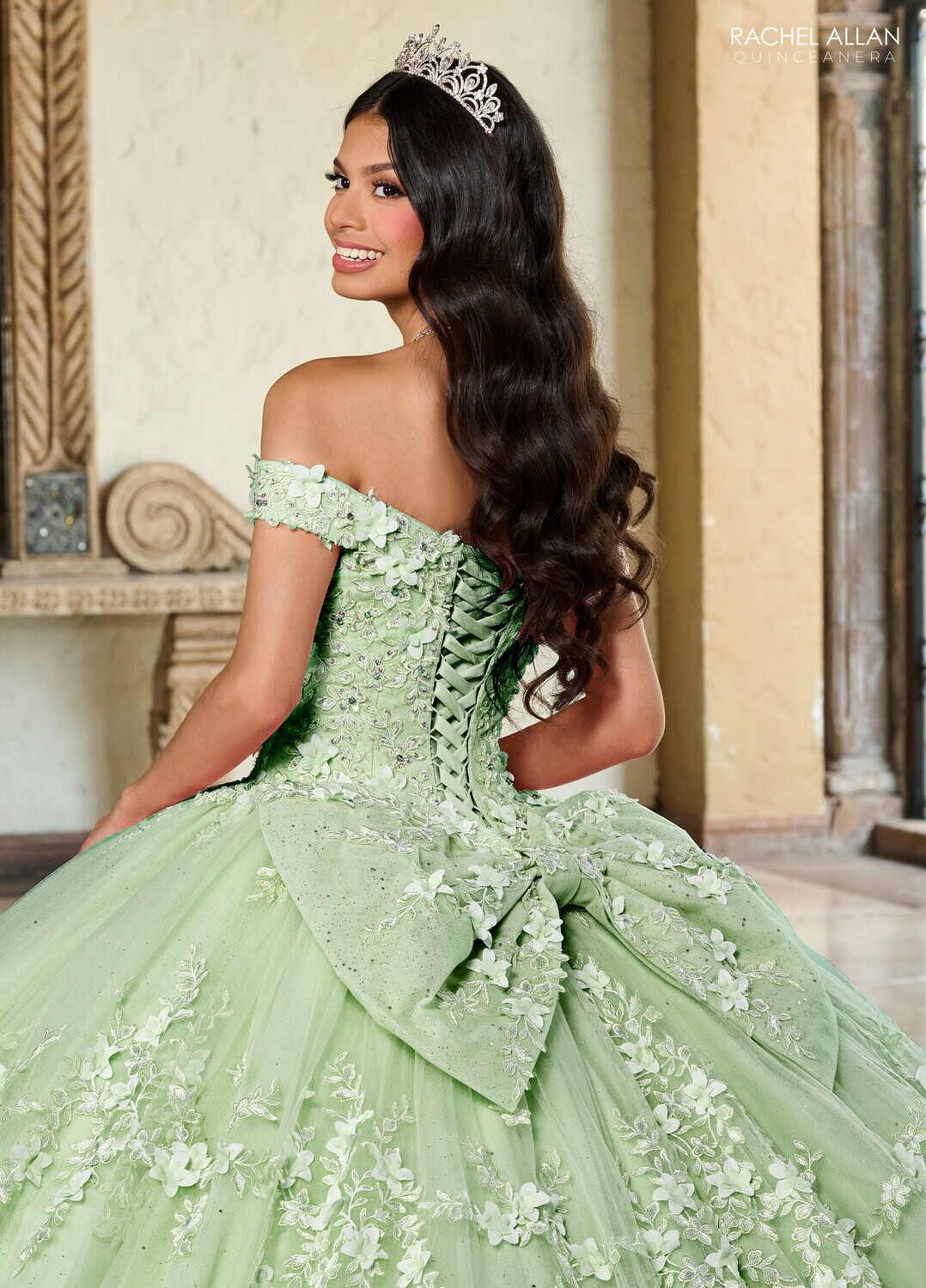 ​RQ1134 Fabric: TULLE, GLITTER TULLE, APPLIQUE, BEADING, 3D FLOWERS Available In: BLUSH, LILAC, SAGE